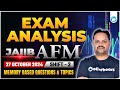 JAIIB Oct 2024 AFM Exam Analysis Shift 2 (27 Oct 2024) | JAIIB AFM Analysis | JAIIB AFM Oliveboard