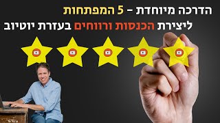 5 שיטות להרוויח כסף באמצעות יוטיוב