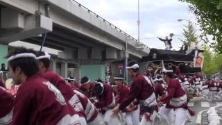 平成２５年　上神谷地区祭礼　宵宮　曳き出し(だんじり・片蔵・豊田・釜室・栂・大庭寺・NTT・泉北一号線)