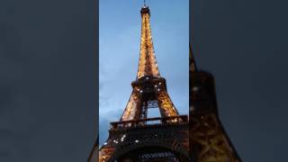 Eiffel Tower Sunset show Paris