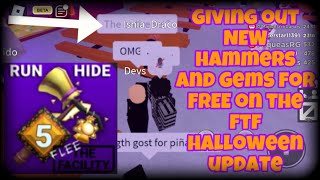 Giving out NEW hammers and gems for FREE on the ftf halloween update (2022)