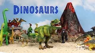 Discover Dinosaurs | Diorama Kid’s Craft with an Erupting Paper Mache Volcano!