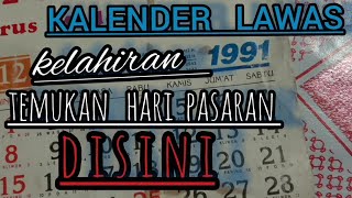 KALENDER LAWAS 1991  temukan weton disini