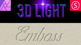 3D Light + Emboss Effect Explained - Affinity Photo Tutorial