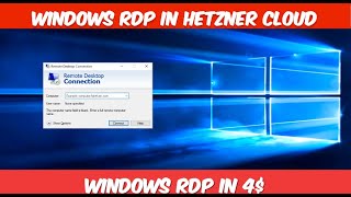 How To Create Cheap And Best RDP In Hetzner Cloud #hetznerCloud