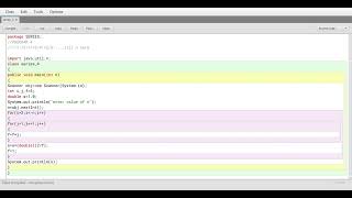 Blue Java : Series program part 4