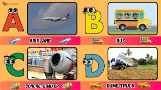 A to Z Vehicle Adventure | Fun and Educational Song for Kids 🚗✈️🚤 | #abcd #kids