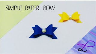 how to make paper bow for gift box | paper craft bow | DIY paper crafts