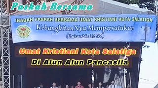 Persiapan Paskah Bersama Umat Kristiani Di Alun Alun Pancasila Salatiga 2024.