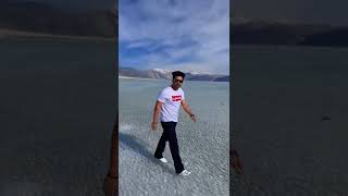 Walking on frozen Pangong Lake 😮 | Ajju 0008 | #shorts