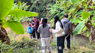 在山顶意外发现一个废弃鱼塘放了1000元鱼苗，一年后去网鱼惊喜一个接一个，看看是赚是赔？