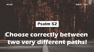 【 Psalm 52 】Choose correctly between two very different paths! ｜ACAD Bible Reading