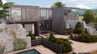 Mid-Century Modern House / The Sims 4 / no cc / stop motion