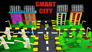 smart city model making using cardboard and waste materials | science project | howtofunda