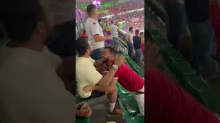 Tunisian fans excitedly waiting for VAR decision and happy ending.