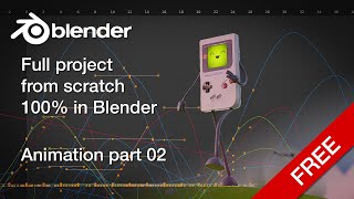 BLENDER Perfect bouncing character torso animation in a click - THE GAMEBOY PROJECT PART 11
