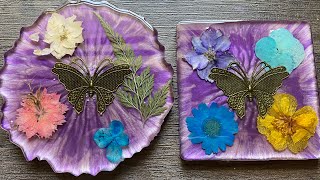 Resin Coasters Tutorial Using Real Dried Flowers