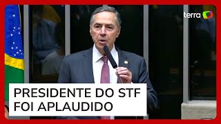 ‘Pensamento único só existe nas ditaduras’, diz Barroso na abertura do ano legislativo no Congresso