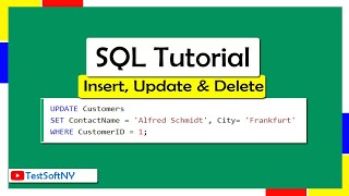 SQL tutorial free from w3schools Part 2 | Insert, Update and Delete