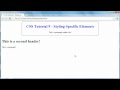 CSS Tutorial 9 - Styling Specific Elements