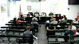 CB7 January Board Meeting