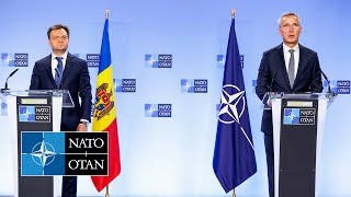 NATO Secretary General with Prime Minister of Moldova 🇲🇩 Dorin Recean, 26 OCT 2023