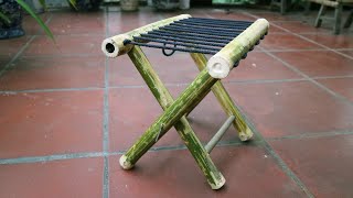 Make bamboo chair folding braided sitting comfortably -  Bamboo Furniture