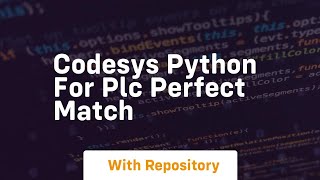 Codesys python for plc perfect match