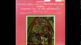 Hanson conducts Barber - Symphony No. 1 in One Movement, Op. 9 [Part 1/2]