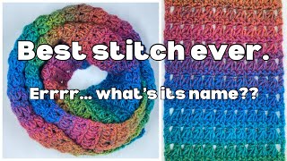 Easy Squishy Crochet Scarf - what do you call this stitch???