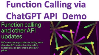 OpenAI Function Calling via ChatGPT API Python Tutorial for Developers