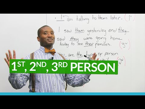 Which person comes first in English grammar?