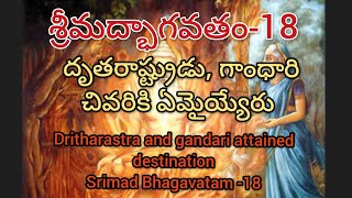 శ్రీమద్భాగవతం-18||దృతరాష్ట్రుడు,గాంధారి ||Dritharastra quit home||Srimad Bhagavatam -18.