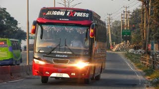 Kaligonj Express AC Bus।কালিগঞ্জ এক্সপ্রেস বাস।Laksana Shape ISUZU AC Bus Bangladesh