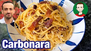 イタリア人の作るスパゲティーカルボナーラ(本場の作り方) - Authentic Spaghetti Carbonara recipe (English subtitles)