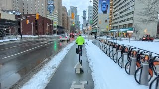 Bike Commute Downtown (Bloor / University) - January 29, 2025 7:49am