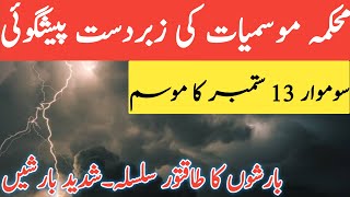 13 September Weather | Today Weather | Pakistan Weather | Weather Forecast Pakistan | Punjab Weather