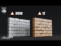 How to model low poly brick wall in blender _  Blender Modeling