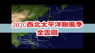 2020西北太平洋颱風季全雲圖