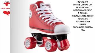 Patins HD Inline All Star Quad Vermelho - Hondar