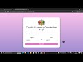 Real-time Crypto Conversion Tool Using HTML, CSS and JavaScript with Source Code
