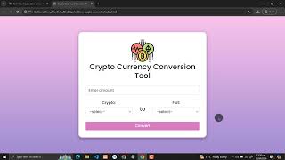 Real-time Crypto Conversion Tool Using HTML, CSS and JavaScript with Source Code
