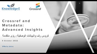 Crossref and metadata Advanced Insights