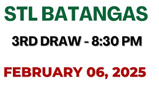 STL  Batangas  result today live 8:30 PM | February 06 2025 8:30 PM draw