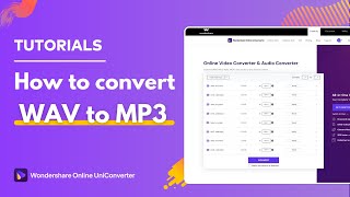 How to Convert WAV to MP3 Online with Wondershare Online UniConverter