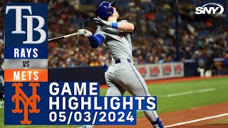 Mets vs Rays (5/3/2024) | NY Mets Highlights | SNY
