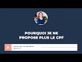 pourquoi je ne propose plus le cpf