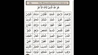 أسماء الحسنى، أسماء الله الحسنى | Names of Allah