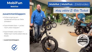 Hochwertiges Elektro Klappfahrrad Mobilist MobiFun Pedelec Farbe schwarz (48V 15 AH) - Erklärvideo