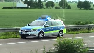 Leipzig Autobahnpolizei FuStW am Einsatzort | interstate police cruiser on scene [GER | 14.6.2016]